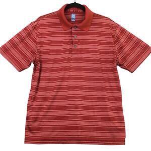 PGA Tour Classic Sporty Preppy Button Retro Casual Collared Pullover Golf Polo M